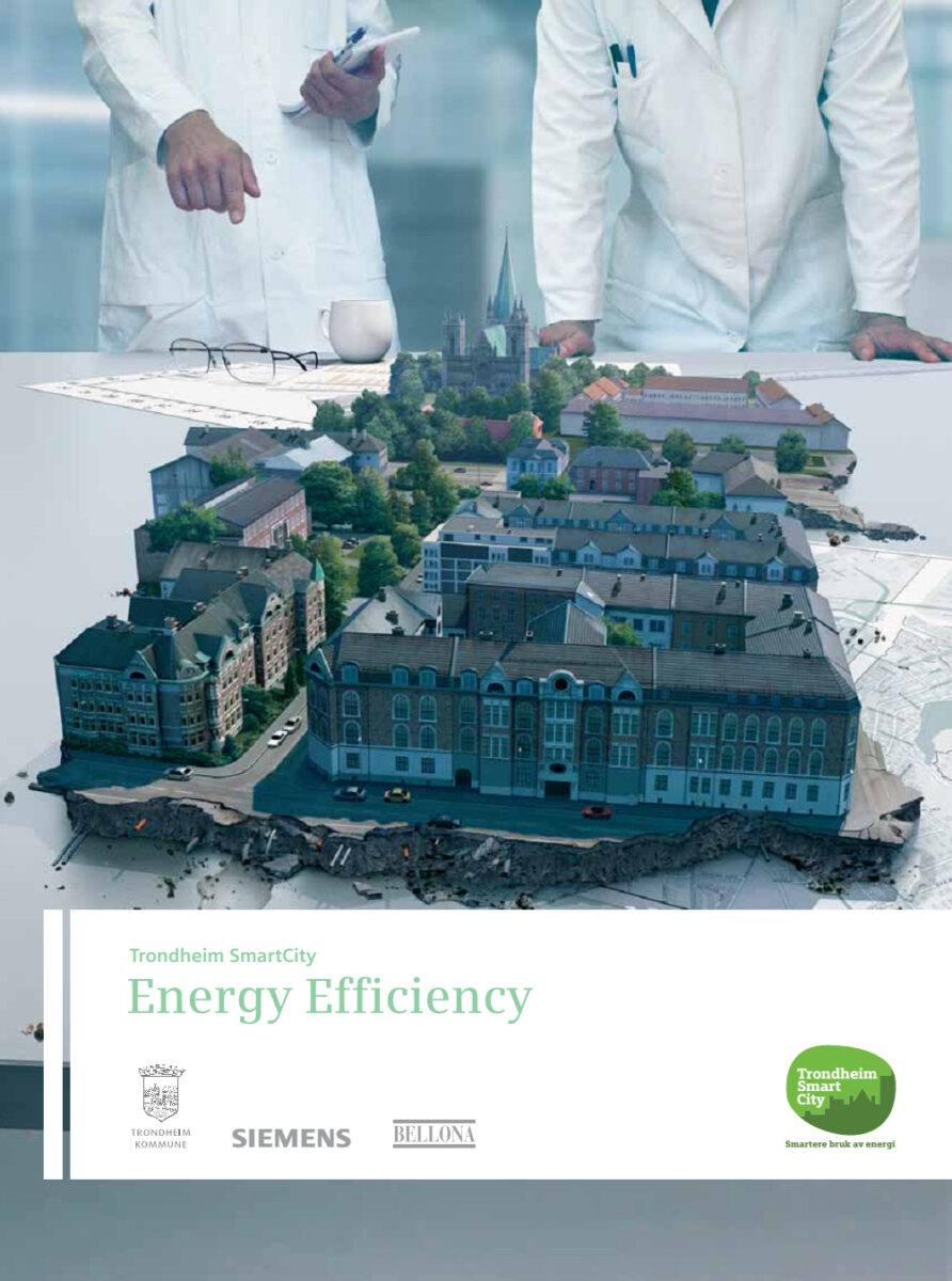 Technical report for the Trondheim (Norway) Smart City Project. The cover image shows two scientists – donned in typical scientist outfits; including white lab coats, glasses, pens, notebooks and a cup of coffee – looking at the city with a God’s eye view. Apparently, the picture seems to suggest that scientists may ‘control’ and ‘dominate’ the actual complexity of urban life. Source: © SIEMENShttp://sg.siemens.com/city_of_the_future/_docs/Energy_Efficiency_Report_-_Trondheim_SmartCity.pdf [accessed 16 October 2014] 