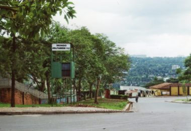 Military check point in the street, Kimihurura Neighborhood, Kigali, 2017.