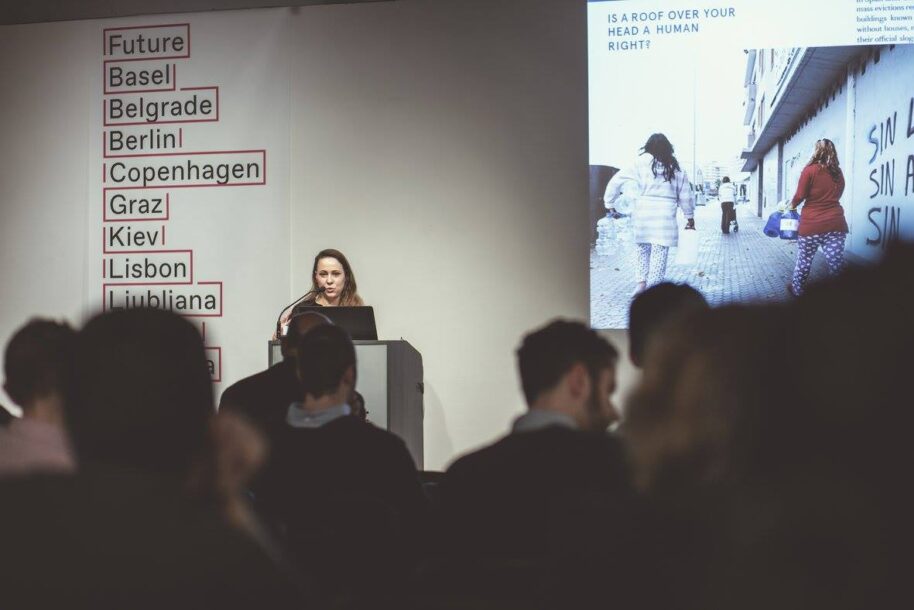 Ania Molenda presenting at Future Architecture Platform Conference in Ljubljana, 2016