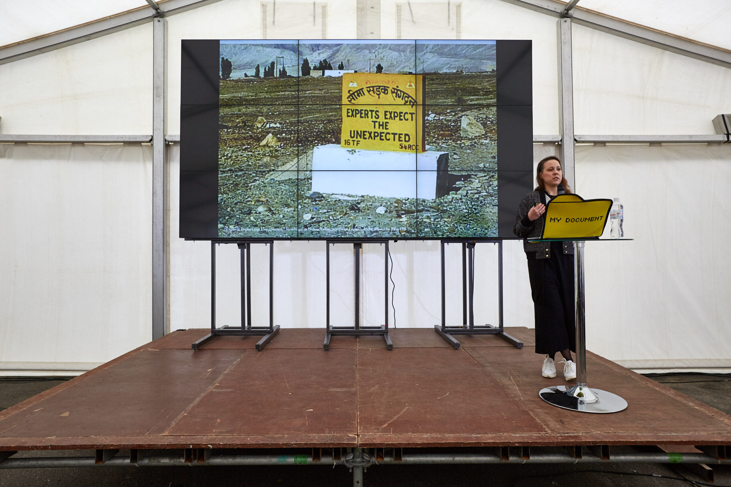 Ania Molenda presenting at CANactions Festival 2016 in Kyiv.